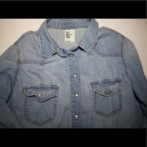 H&M Denim button up shirt